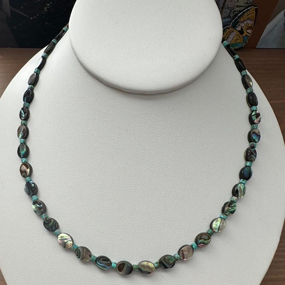 Native Made Abalone and Turquoise Choker